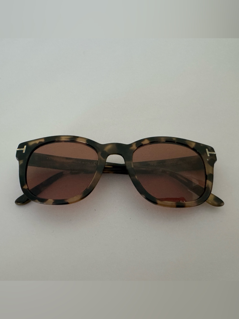 Tom Ford tortoiseshell Square Sunglasses with light brown Lenses